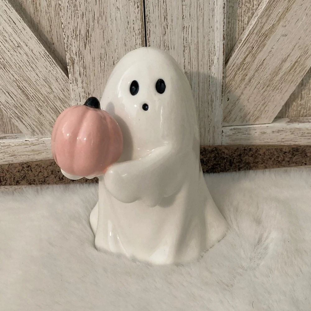 Target Halloween Hyde & Eek Pink Pumpkin Ceramic Ghost